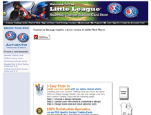 Tablet Screenshot of littleleague.mytradingcards.com